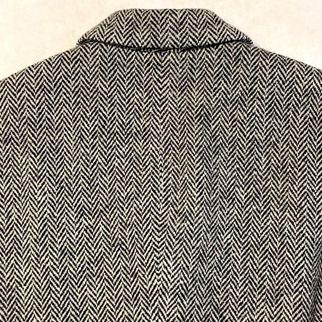 美品 ラルフローレン ヘリンボーン カシミヤツイード テーラードジャケット 黒