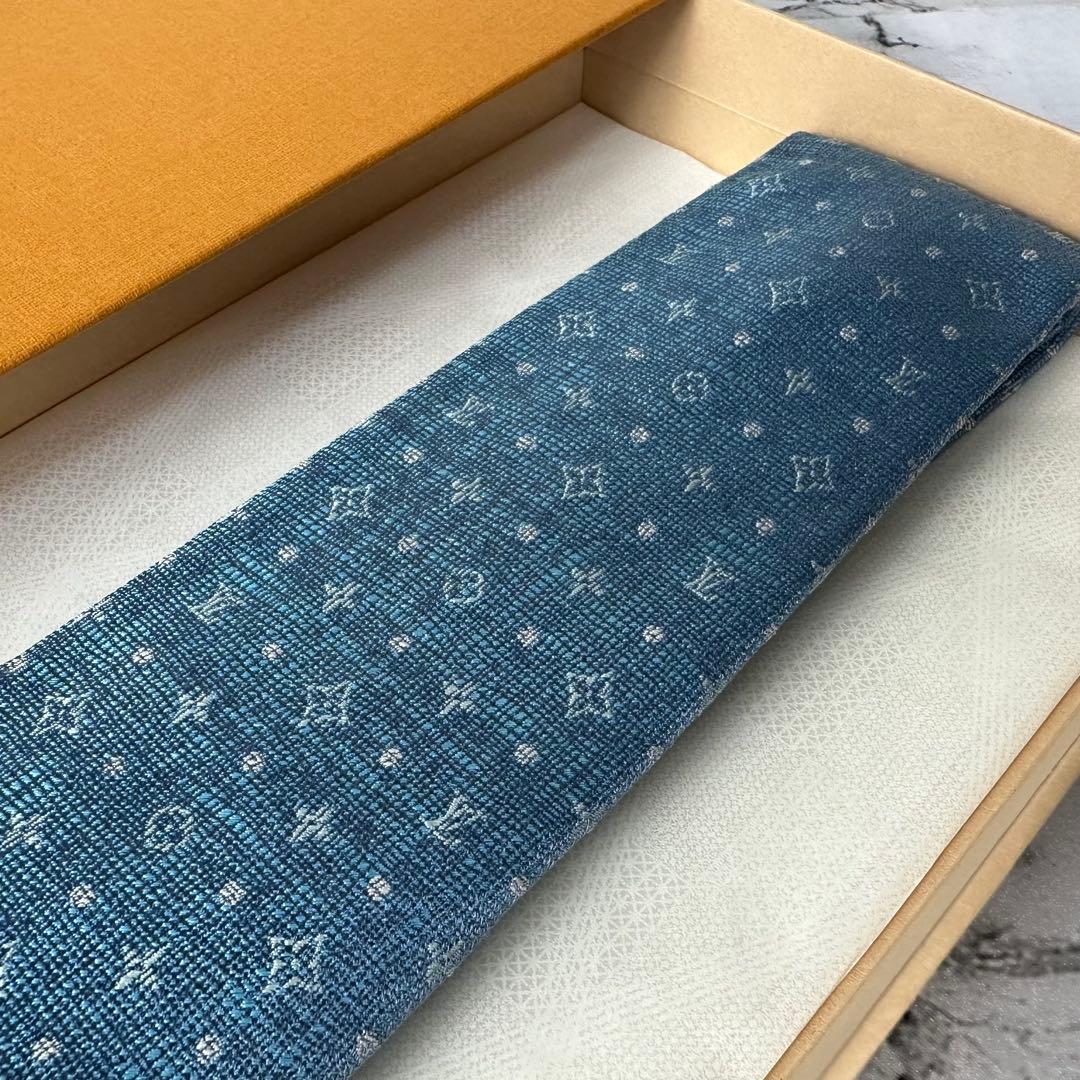 未使用品✨ルイヴィトン 最高級ネクタイ クラヴァットモノグラム 現行タグ 7cm