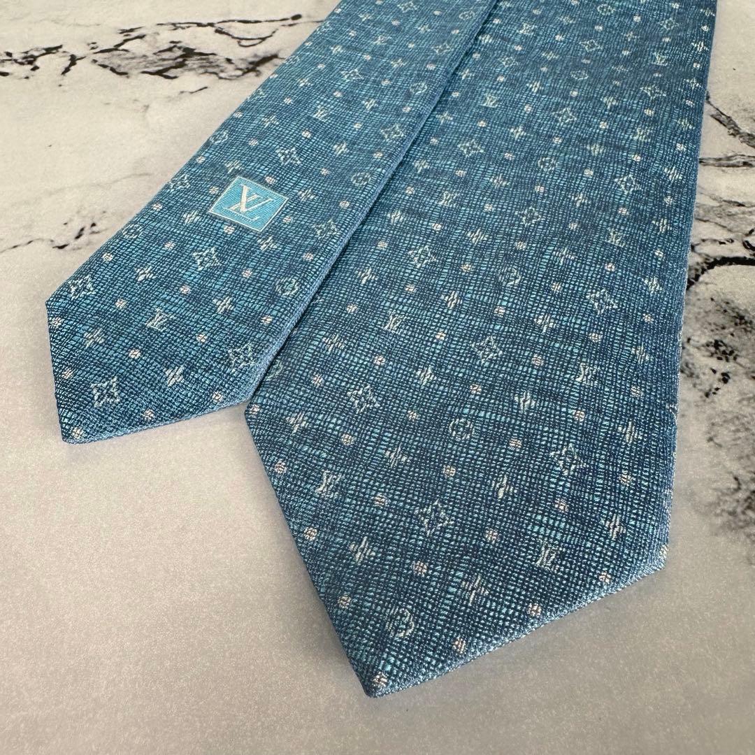 未使用品✨ルイヴィトン 最高級ネクタイ クラヴァットモノグラム 現行タグ 7cm