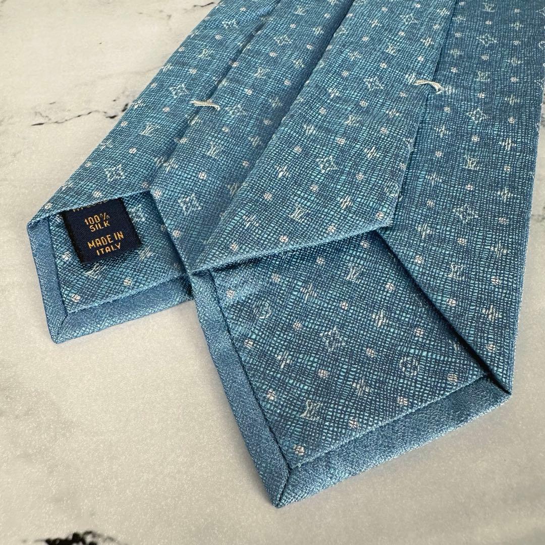 未使用品✨ルイヴィトン 最高級ネクタイ クラヴァットモノグラム 現行タグ 7cm