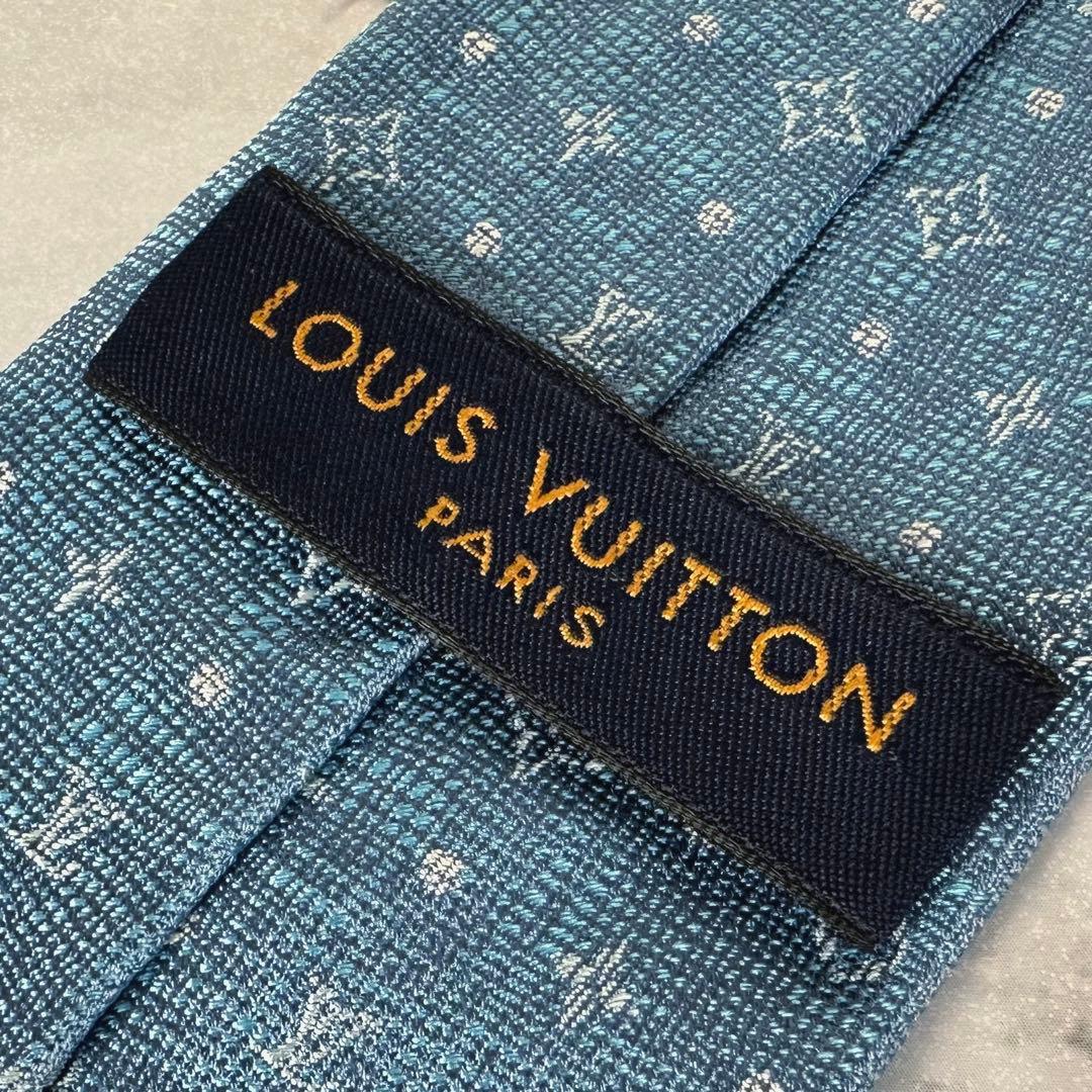 未使用品✨ルイヴィトン 最高級ネクタイ クラヴァットモノグラム 現行タグ 7cm