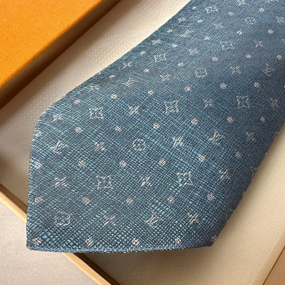 未使用品✨ルイヴィトン 最高級ネクタイ クラヴァットモノグラム 現行タグ 7cm