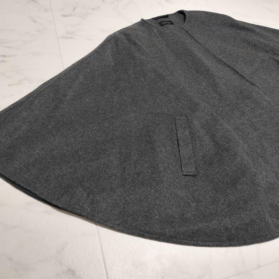 バーニーズニューヨーク　カシミヤ100%　ケープコート　ポンチョ　グレー