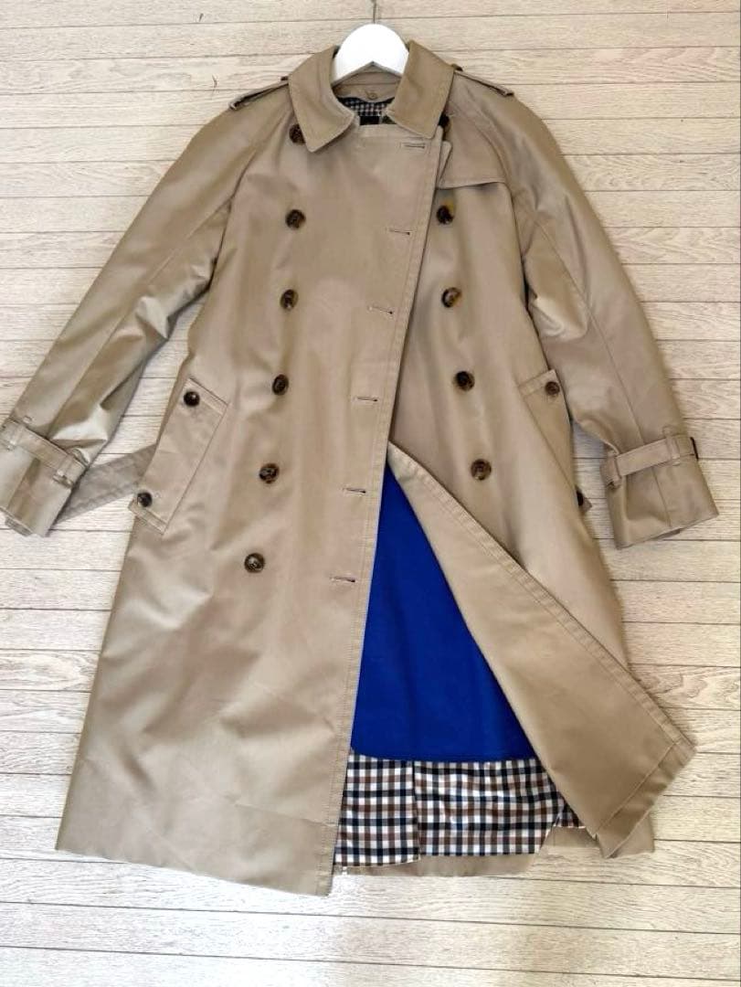 ⭐︎美品⭐︎アクアスキュータム トレンチコート ブルーライナー 付　4