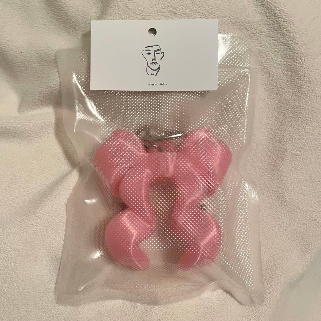 【新品未使用】JIMI リボンバームキーチェーン　クリアピンク