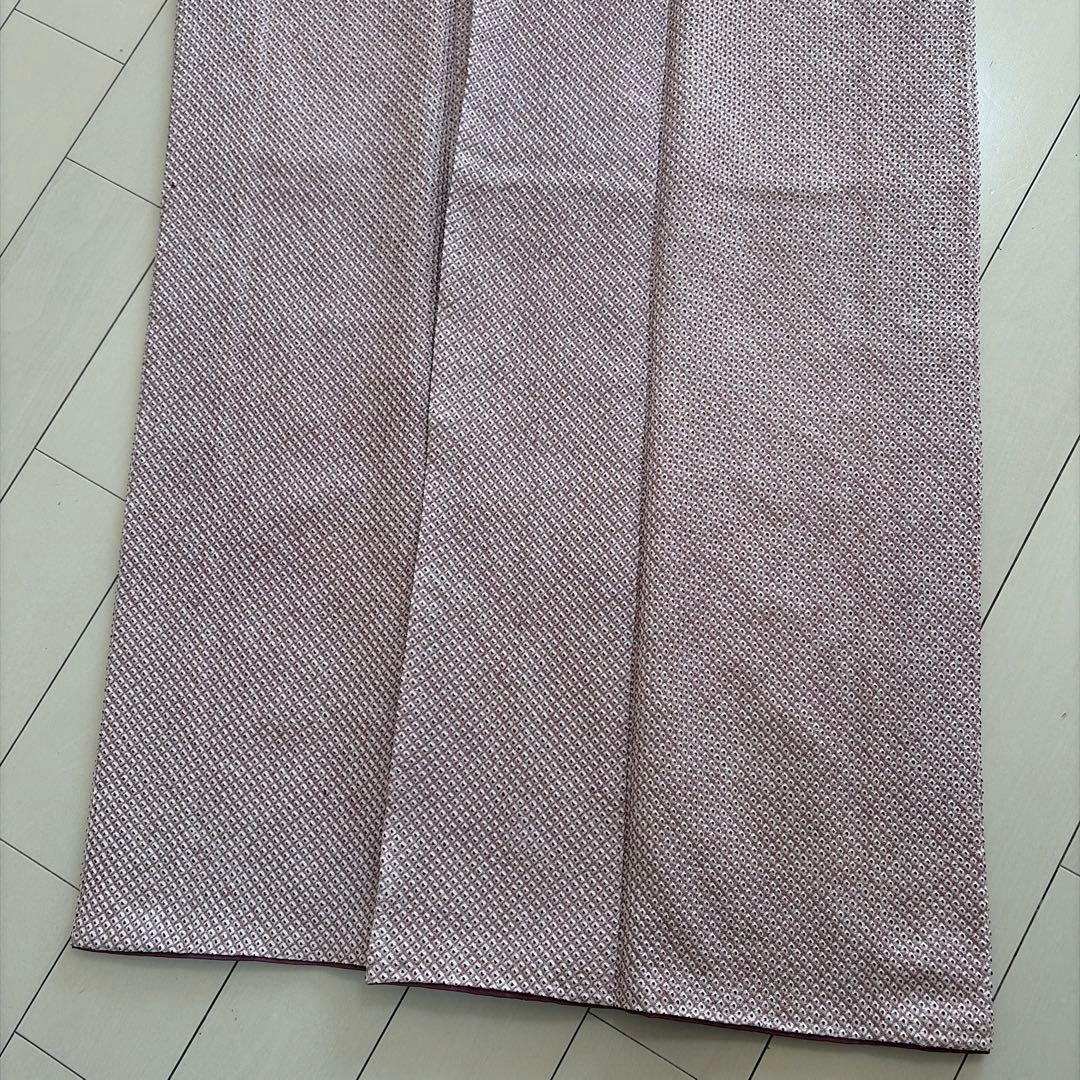 み*さ様 ■E5815■美品■正絹■紅藤色　総絞り　疋田絞り　袷　着物■丈164