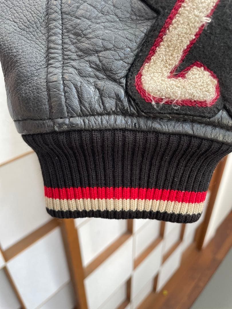 美品 POSH BOY ポッシュボーイ スタジャン80s バックロゴ 袖革