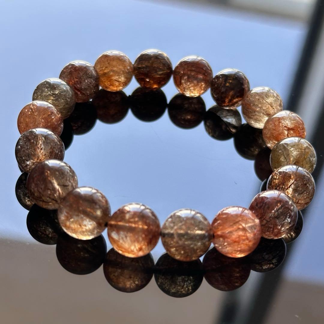 高品質 希少 一点物 スーパーセブン ルチル ブレスレット 11.5mm 金運