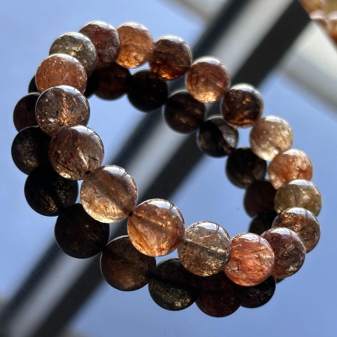 高品質 希少 一点物 スーパーセブン ルチル ブレスレット 11.5mm 金運