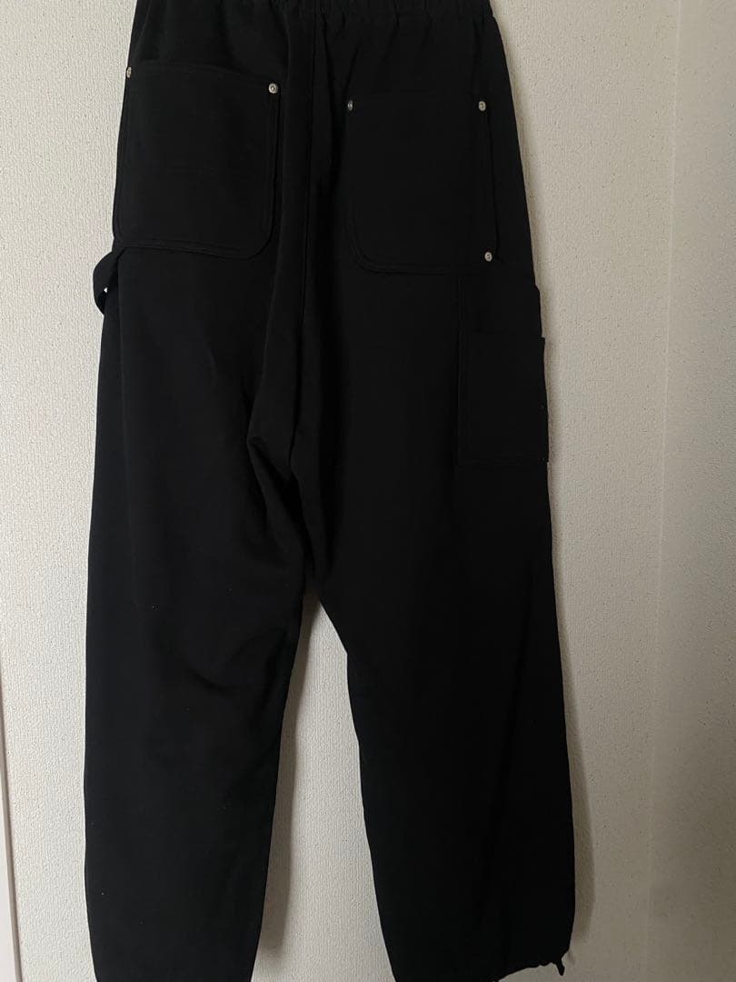 新品タグ付きBEEKMANビークマンダブルニーバギースウェットパンツブラックL黒