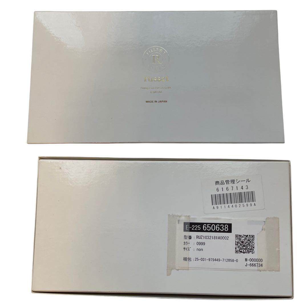 美品 ラシット 長財布 モノグラムプレート ラウンドジップ ウォレット