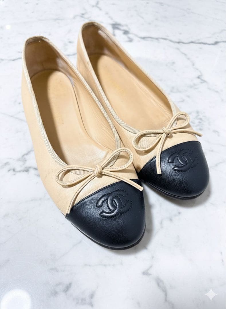CHANEL シャネル　フラット　バレエ　シューズ　37 24 23.5