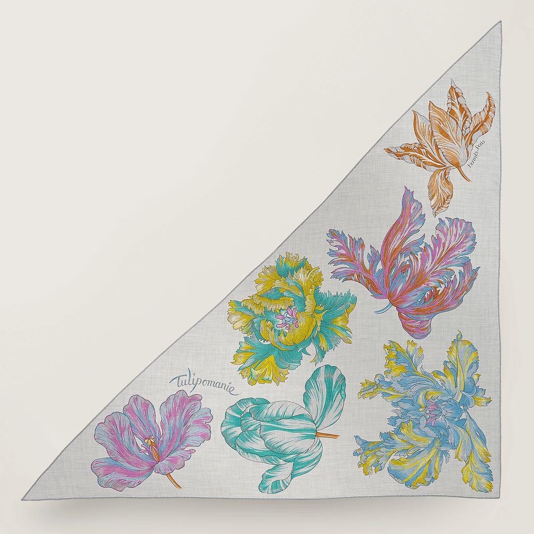 HERMES トライアングルジェアン　チューリップマニア