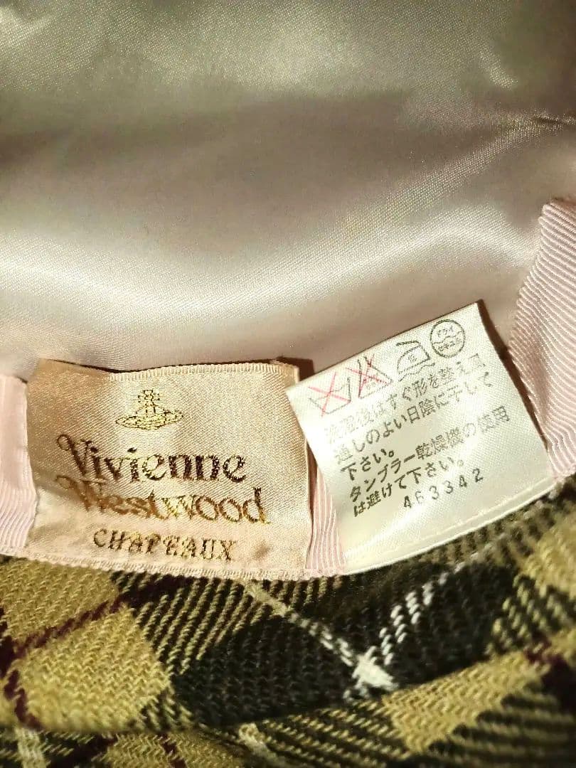 ヴィヴィアンウエストウッド　90sヴィンテージ！　ライセンス初期チェックベレー帽