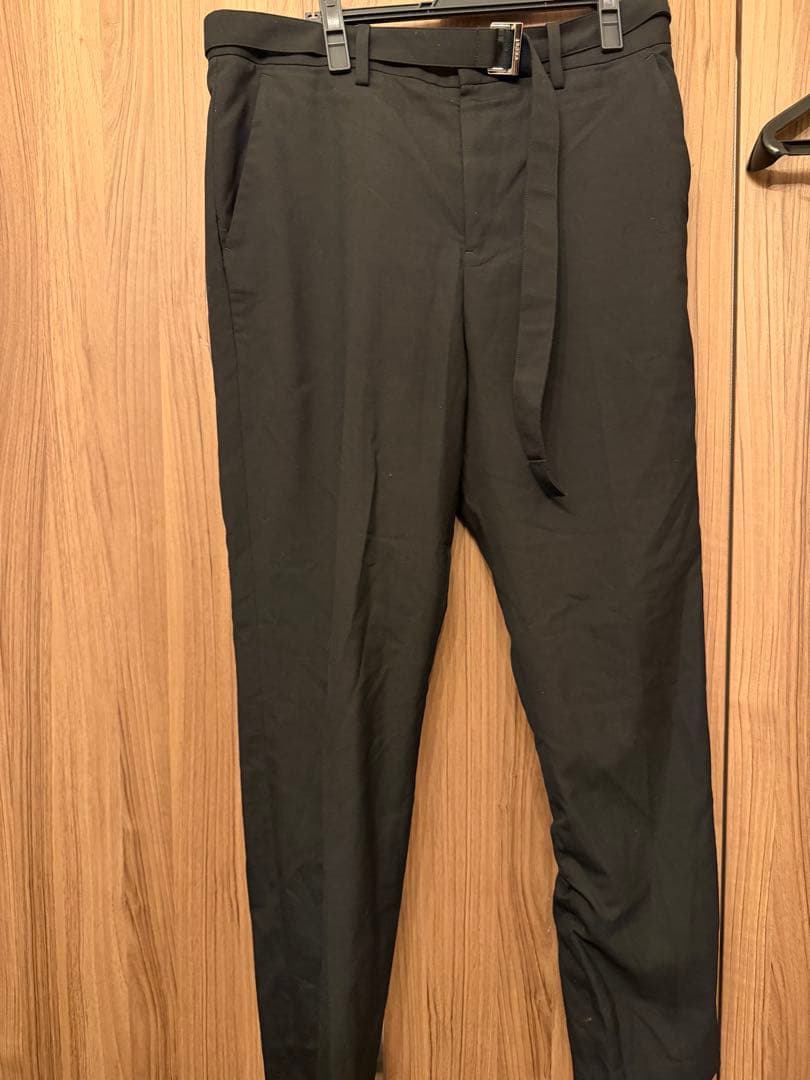 サカイ　ブラック スラックス ベルト付き