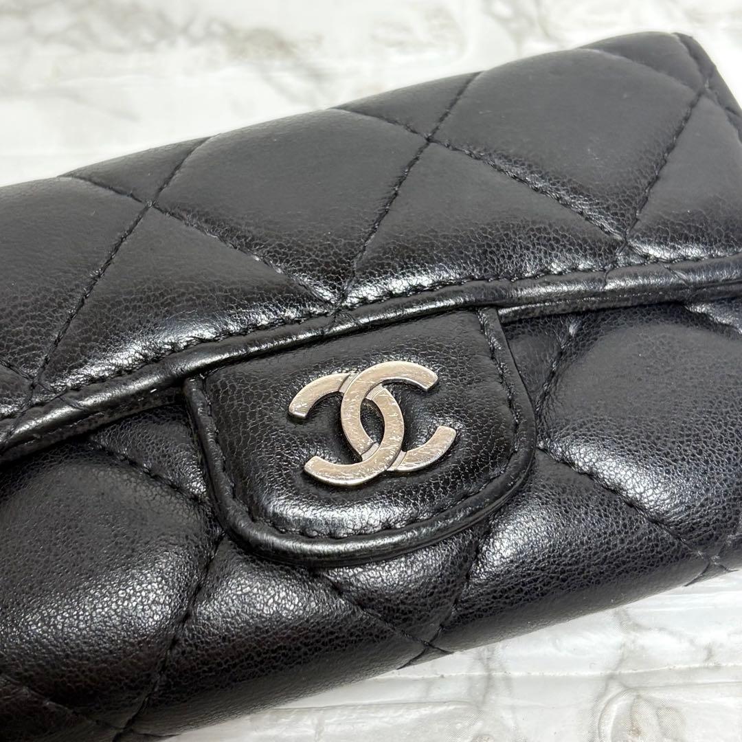 CHANEL シャネル　マトラッセ ラムスキン　キーケース　ココマーク
