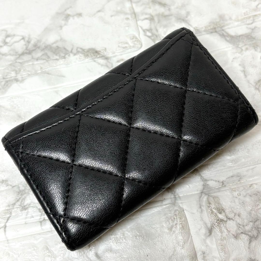 CHANEL シャネル　マトラッセ ラムスキン　キーケース　ココマーク