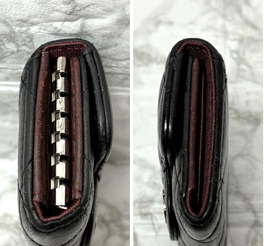 CHANEL シャネル　マトラッセ ラムスキン　キーケース　ココマーク