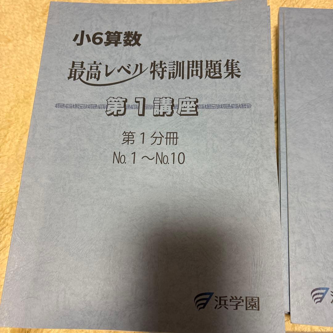 2025年受験　6年生浜学園最高レベル特訓問題集算数、理科、国語