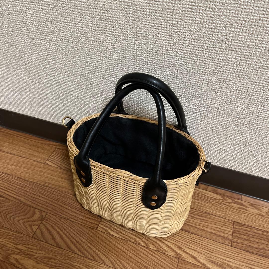 【ほぼ新品】マリークワント かごバッグ 2way ショルダーバッグ