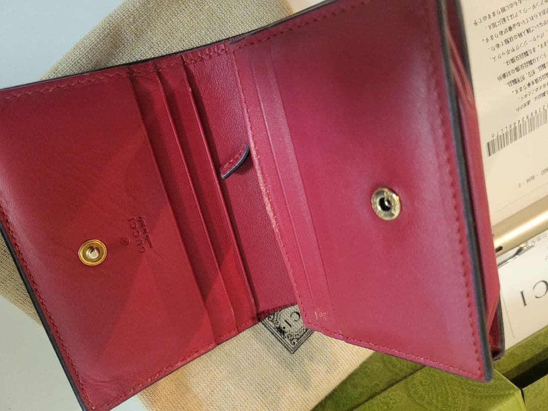 GGスプリーム チェリー PVC 二つ折り財布 2022年