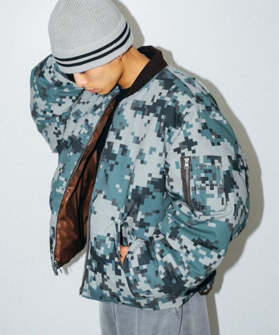 beams 迷彩 MA-1 フライトジャケット