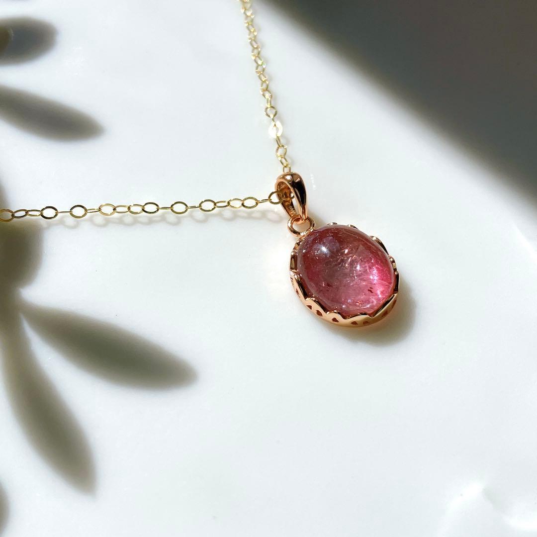 希少✧ピンク/ブルー✧大粒バイカラートルマリンネックレストップ✧ウォーターメロン