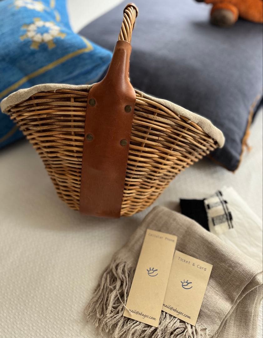 ebagos★ 1本手 オイルショルダー 紅籐 brown エバゴス★美品