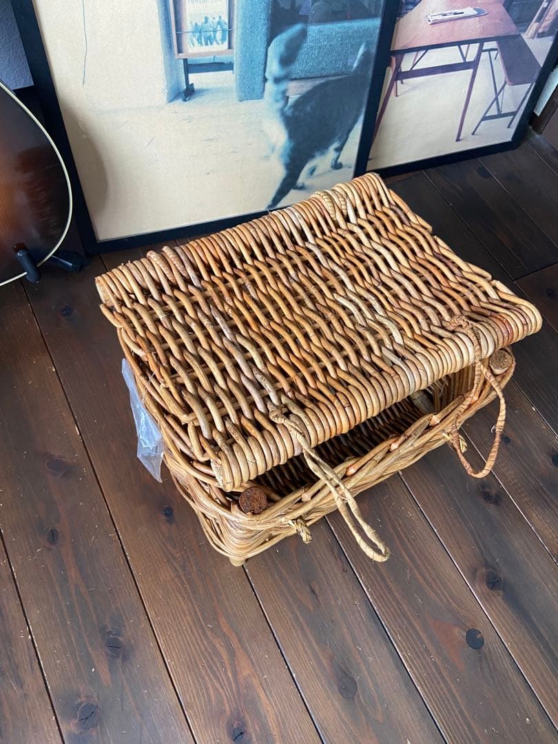 truck furniture バスケット　フタ付きカゴ　トラックファニチャー