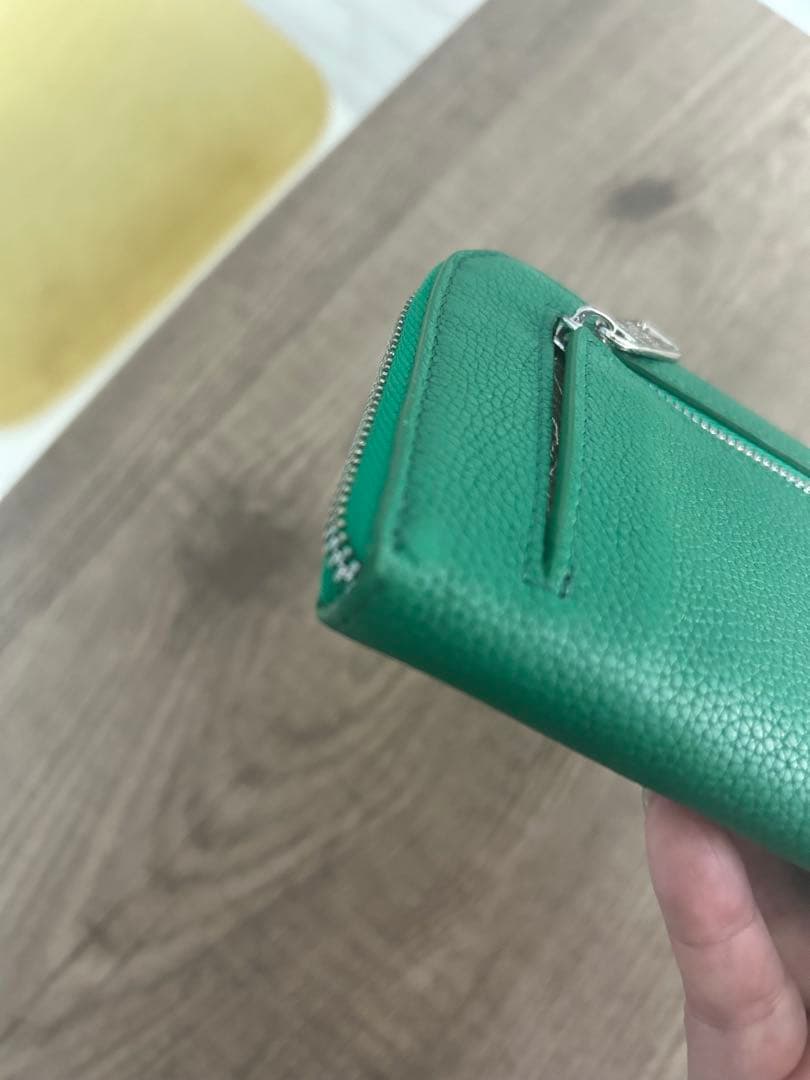 SALON DE ALFURD サロンドアルファード グリーン スマイル 長財布