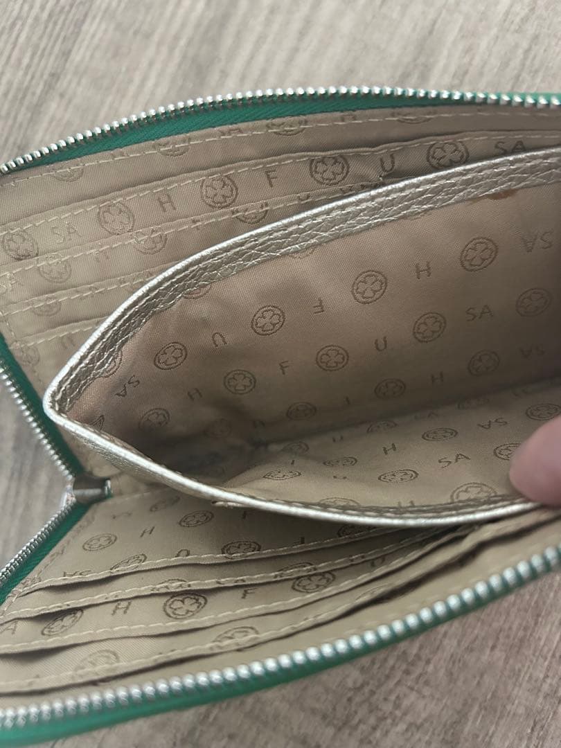 SALON DE ALFURD サロンドアルファード グリーン スマイル 長財布