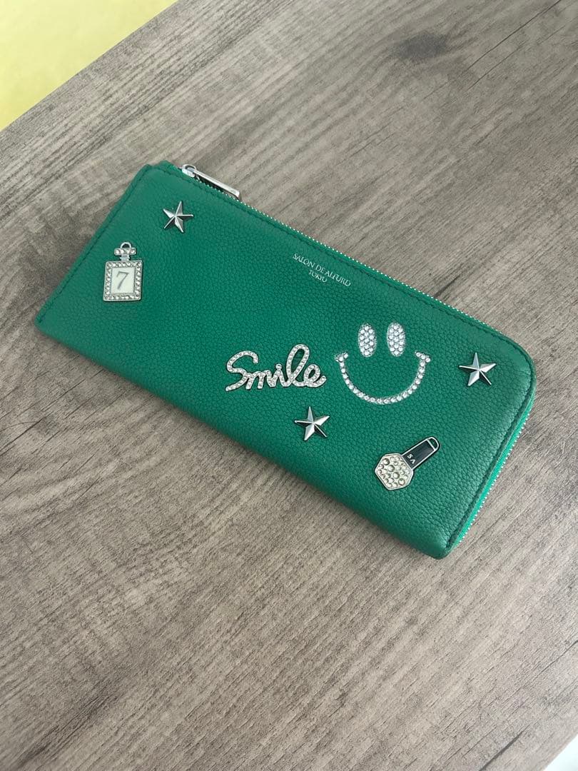 SALON DE ALFURD サロンドアルファード グリーン スマイル 長財布