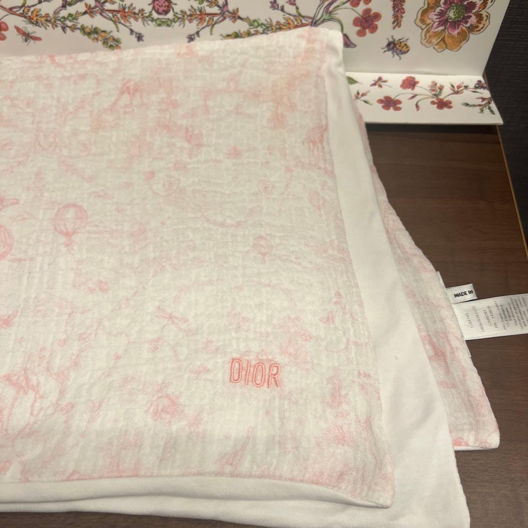 Dior ベビーディオール　おくるみ　モスリン　ピンク　ガーゼ