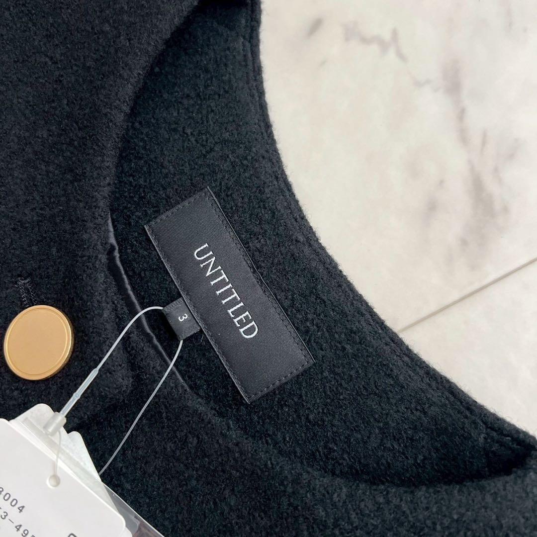 タグ付 定価4万 UNTITLED 2024 ブークレークロップドジャケット 黒