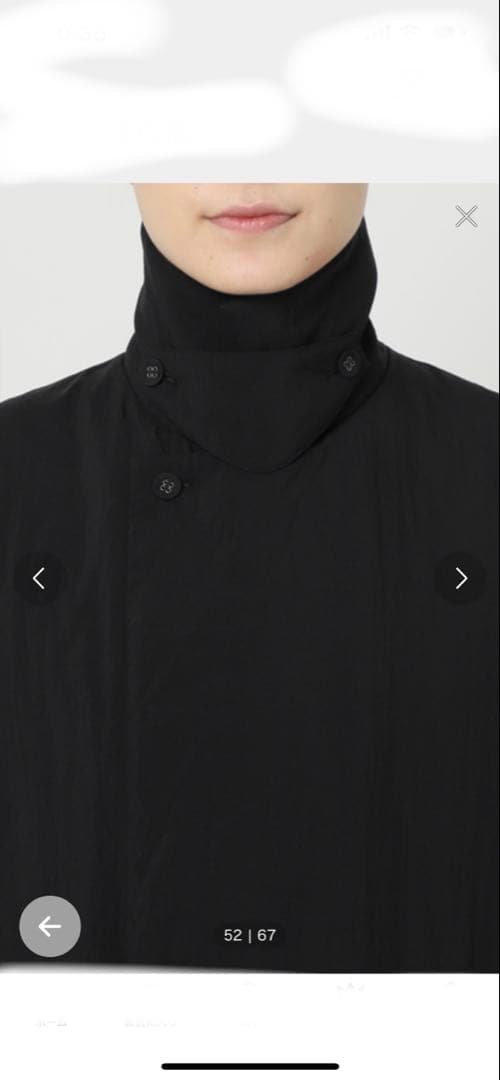 B.C STOCK ワッシャーナイロンダウン チェスターコート　ブラック　S