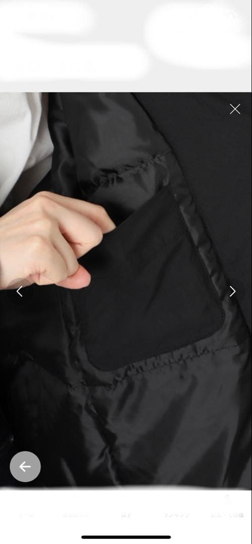 B.C STOCK ワッシャーナイロンダウン チェスターコート　ブラック　S