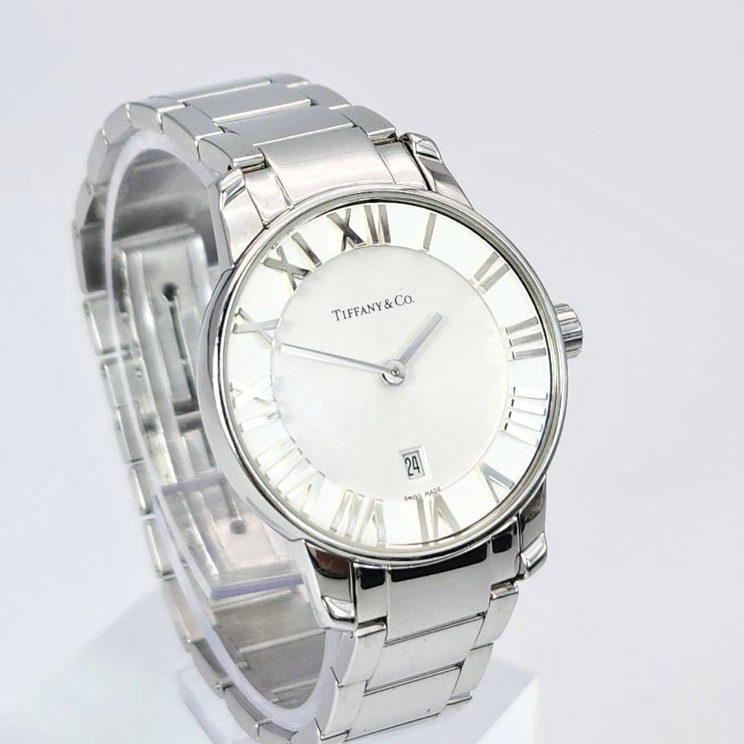 美品✨　ティファニー　アトラス　ドーム　シルバー　ホワイト文字盤　デイト　ローマ