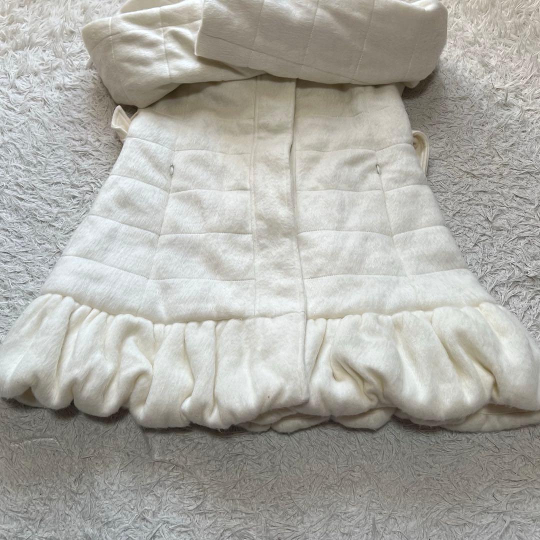 未使用品 LIZ LISA ラビットファー フードコート Aライン 裏地花柄