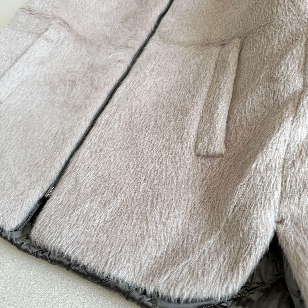 美品　マックスマーラ　キューブ　リバーシブル　ファー　キルティングコート　ダウン