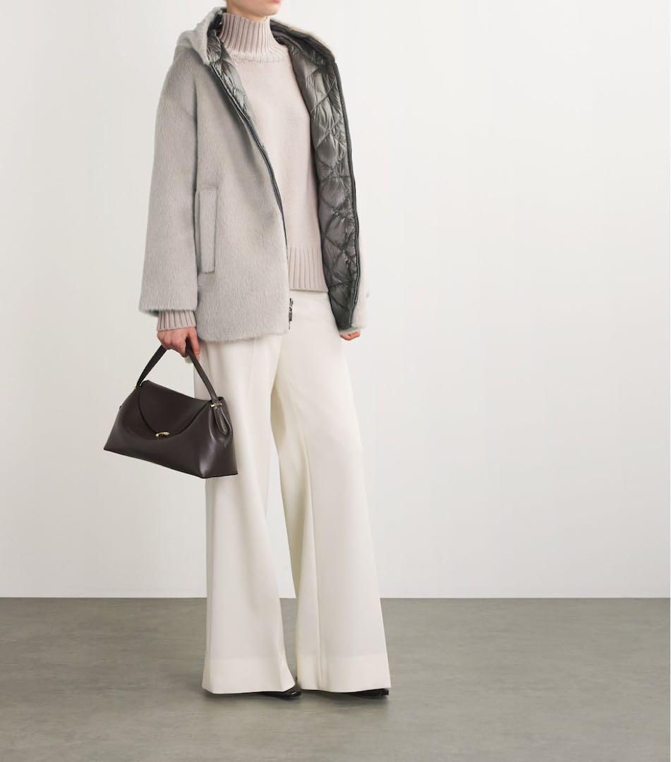 美品　マックスマーラ　キューブ　リバーシブル　ファー　キルティングコート　ダウン