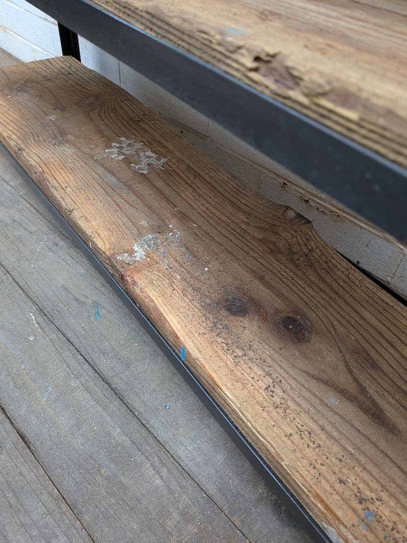 インダストリアルスタイル キャスター付き3段シェルフ