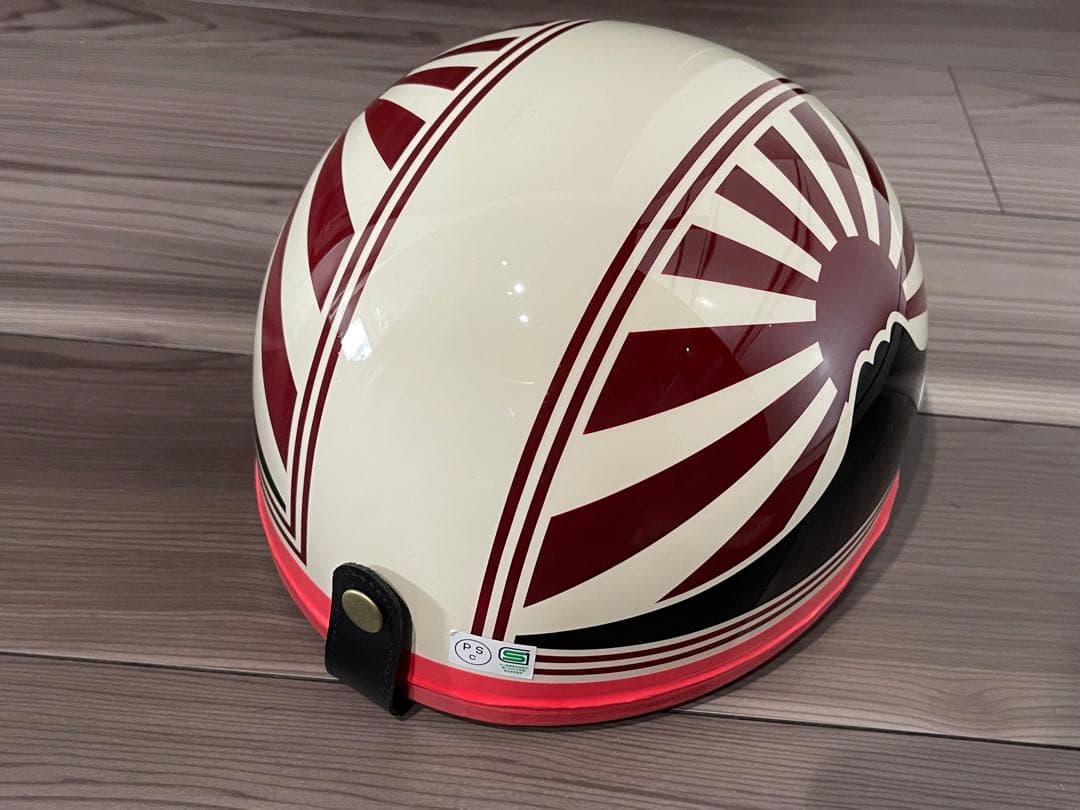 富士日章 コルク半 ヘルメット 旧車會 暴走族 三段シート 軽スロ