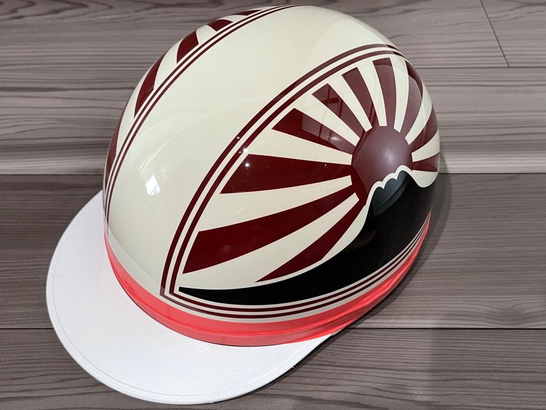 富士日章 コルク半 ヘルメット 旧車會 暴走族 三段シート 軽スロ