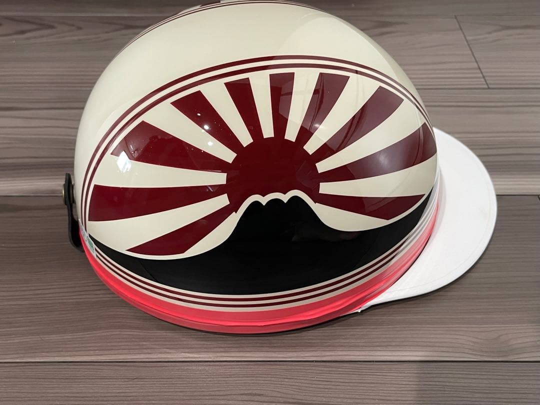 富士日章 コルク半 ヘルメット 旧車會 暴走族 三段シート 軽スロ