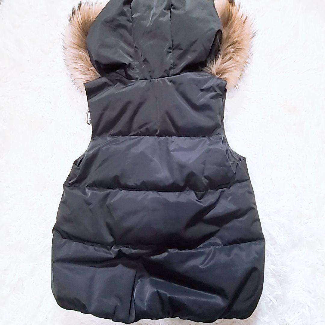 美品 セオリーtheory ダウンベストダウン90% ファー脱着 WジップS
