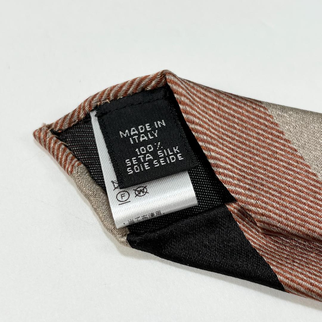 極美品 Atto Vannucci クワトロピエゲ シルク レジメンタルネクタイ