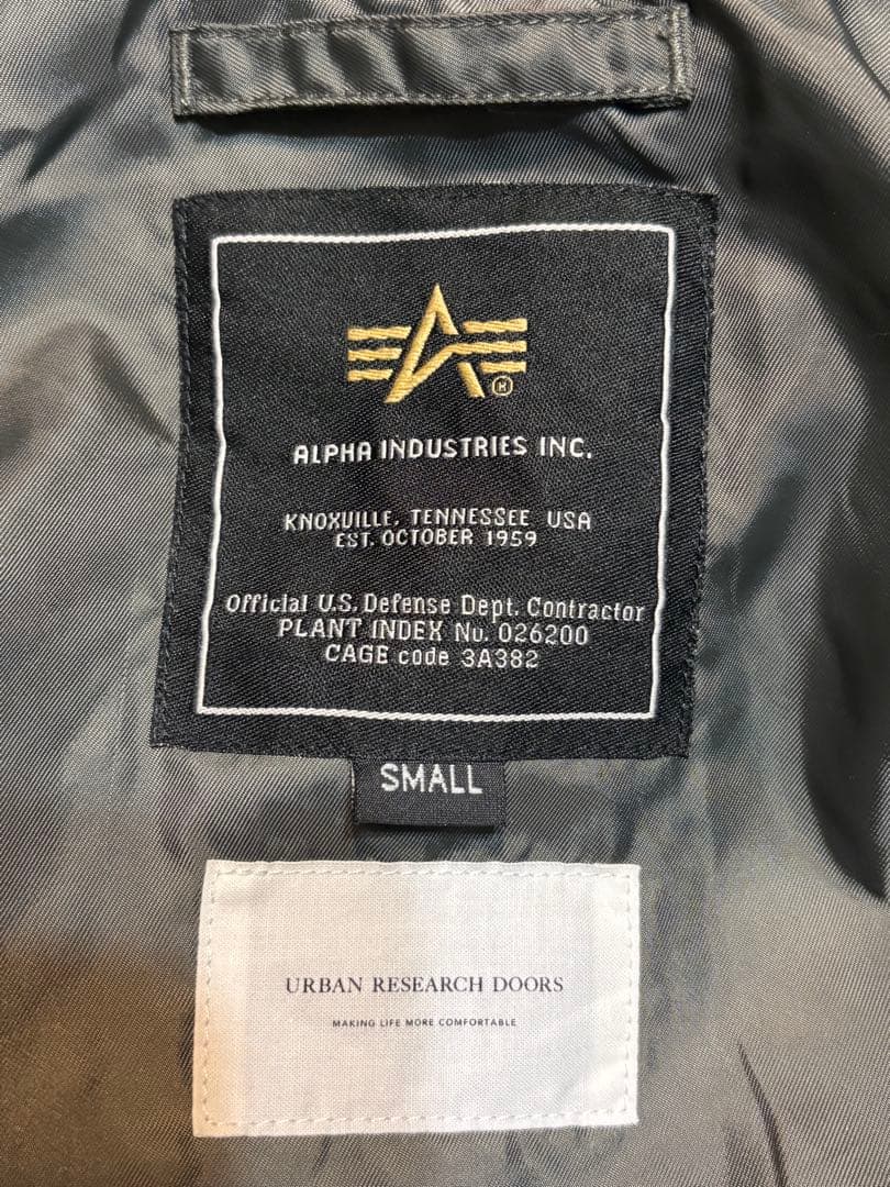 ALPHA INDUSTRIES MA-1 ブラックジャケット S リボンなし