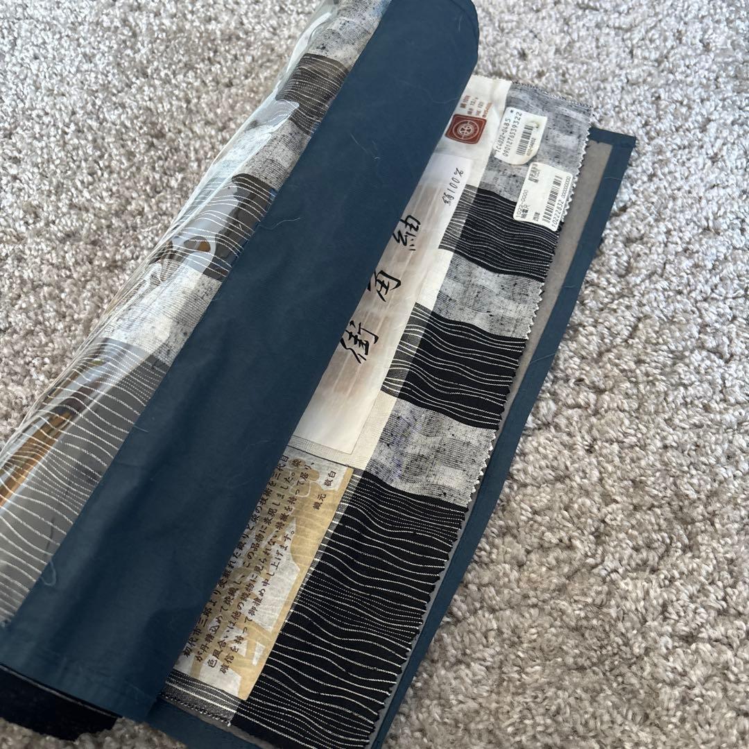 正絹　三代目市三郎　紬　反物　未使用品