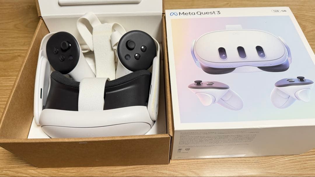 【中古】 Quest 3 ヘッドセット+ バッテリーヘッドストラップ付