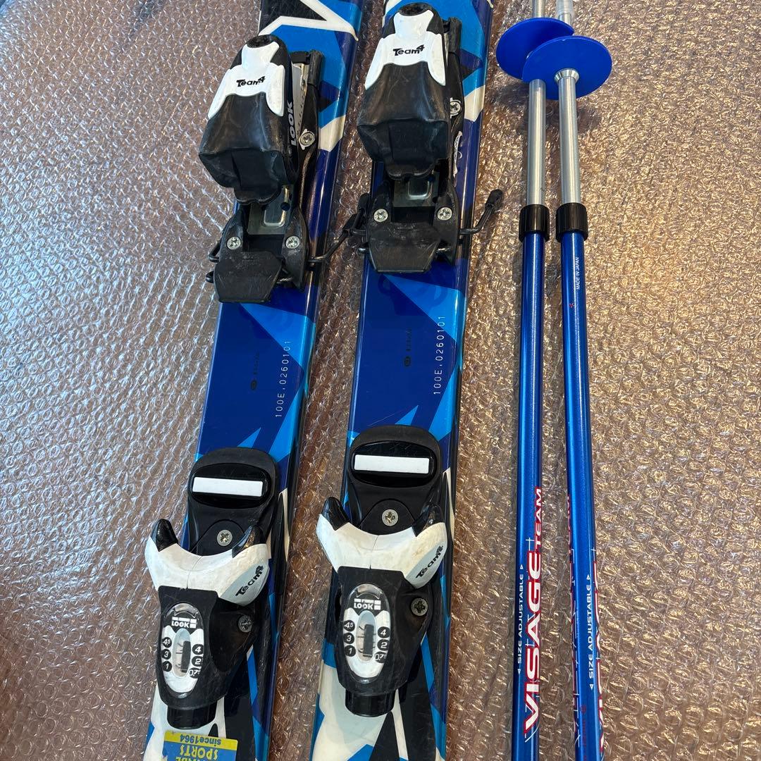 ジュニアスキーセット　SMALLOW 100cm 19cm未使用ストック付